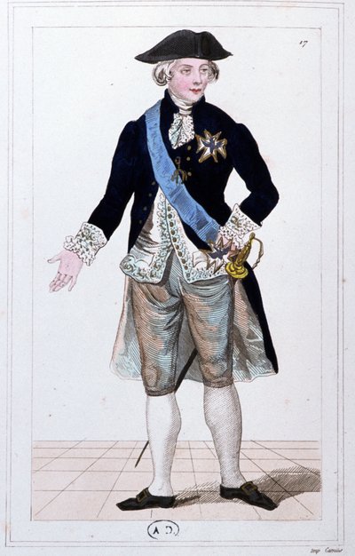 Kenraali Lafayette, kansalliskaartin komentaja, noin 1810 (kaiverrus). tekijältä Unbekannter Künstler