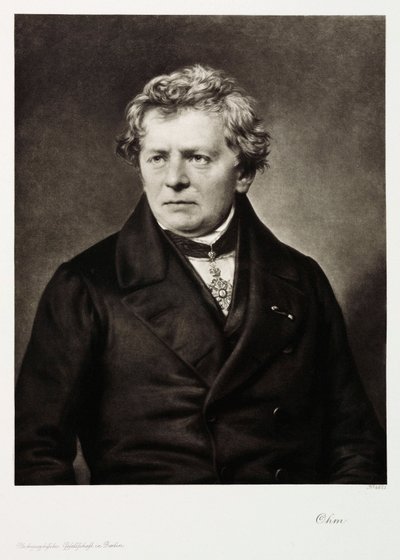 Georg Simon Ohm, saksalainen fyysikko, n. 1840 tekijältä Unbekannt