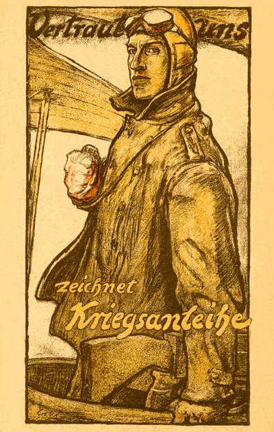 Saksalainen WW1 sotaobligaatiojuliste tekijältä Unbekannter Künstler