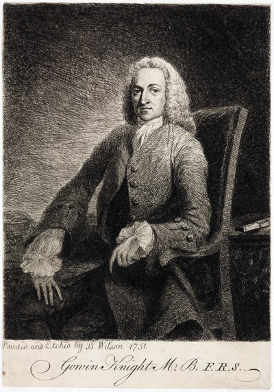 Gowin Knight, tiedemies, c 1751 tekijältä Unbekannt