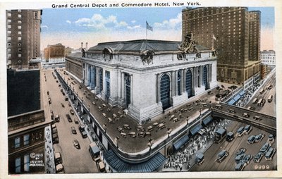 Grand Central Depot ja Commodore-hotelli, New York tekijältä Unbekannter Künstler