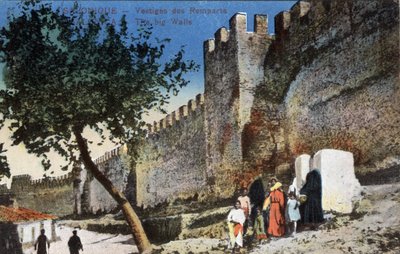 Kreikka, Thessaloniki (tai Thessaloniki): Muurien jäännökset - Postikortti 1914-1918 tekijältä Unbekannt