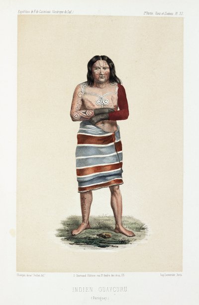 Intialainen Guaycuru, c 1843-1 tekijältä Unbekannt