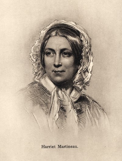 Harriet Martineau - muotokuva tekijältä Unbekannter Künstler