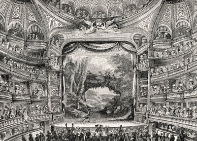 Teatterin historia: Variétés Amusantes -teatteri Pariisissa (nykyisin Théâtre-Francais) tekijältä Unbekannter Künstler