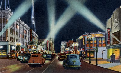 Hollywood Boulevard yöllä Kaliforniassa tekijältä Unbekannter Künstler