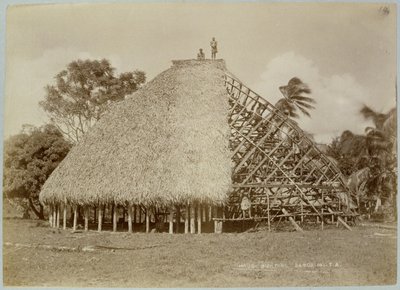 Talorakennus Samoalla, n. 1875 (seepiakuva) tekijältä Unbekannt