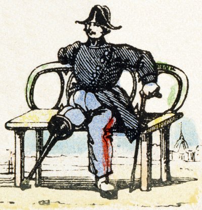I - Invalide - Aakkoset - lasten viihdettä - Image epinal, suosittu sarja n. 1890 (kuva) tekijältä Unbekannt
