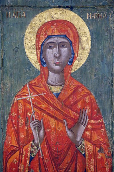 Ikoni Pedoulasin bysanttilaisessa museossa : Saint Marina (1700-luku), 20150510, Pedoulas, Kypros tekijältä Unbekannt