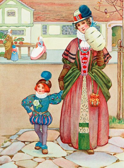 Kuvitus runoon Difference Millicent ja Githa Sowerbyn kirjasta Childhood, julkaistu 1907. tekijältä Unbekannter Künstler