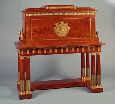 Keisarillinen mahonkisihteeri, kirjoittanut David Roentgen (1743-1807), saksa tekijältä Unbekannt