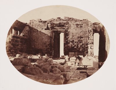 Parthenonin sisustus, Ateena, n. 1849 tekijältä Unbekannt