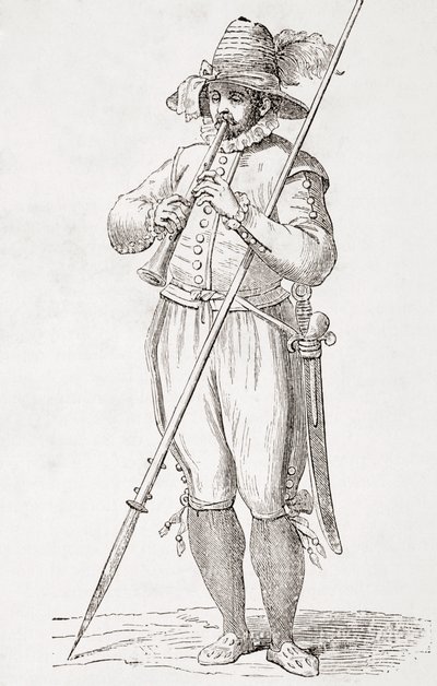 The Illustrated World -sarjan italialainen talonpoika Playing Dulzaina julkaisi Barcelonan tekijältä Unbekannt
