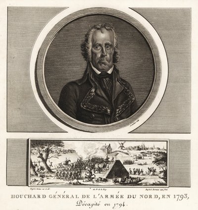 Jean Nicolas Houchard, Ranskan pohjoisen armeijan vallankumouksellinen kenraali, teloitettiin pelkuruuden vuoksi vuonna tekijältä Unbekannt