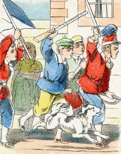 Peli: Assault - Aakkoset - lasten viihdettä - Image epinal, suosittu sarja n. 1890 (kuva) tekijältä Unbekannt