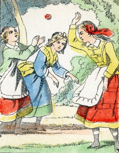 Peli: La pelota - Child Entertainment Alphabet c.1890 (litografia) tekijältä Unbekannt