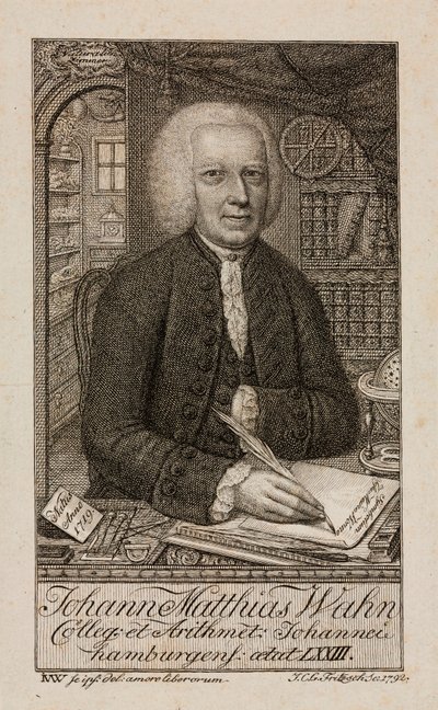 Johann Matthias Wahn, saksalainen matemaatikko, c1792 tekijältä Unbekannt
