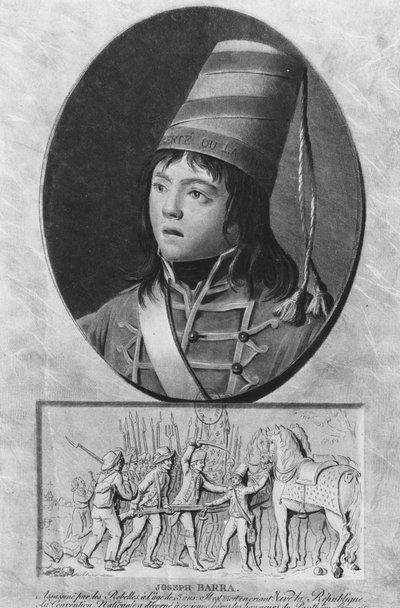 Joseph Bara tai Barra (1779 - 1793), ranskalainen sotilas. tekijältä Unbekannt