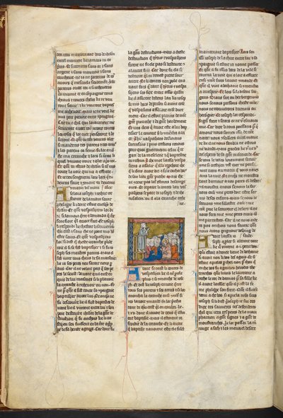 Joosef Arimatialainen saarnaa seuraajilleen Graalin Graalin tarinasta, n. 1315-1 tekijältä Unbekannter Künstler