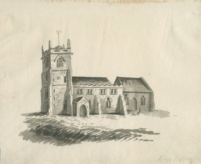 Kings Bromley Church: seepiapiirros, nd [c 1770] tekijältä Unbekannt