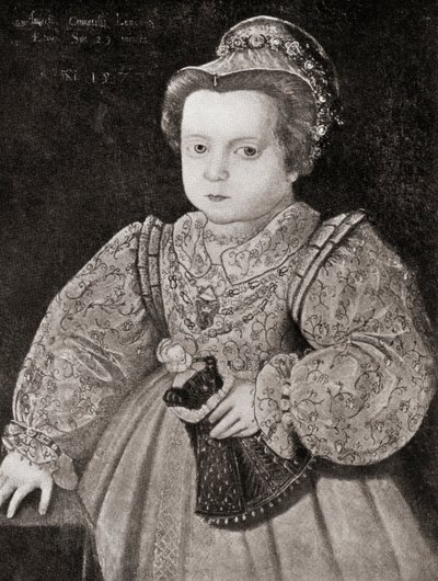 Lady Arbella Stuart lapsena, elokuvasta The Girl Through the Ages, julkaistu 1933 (litho) tekijältä Unbekannt