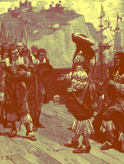 Charles II:n laskeutuminen Doveriin tekijältä Unbekannter Künstler