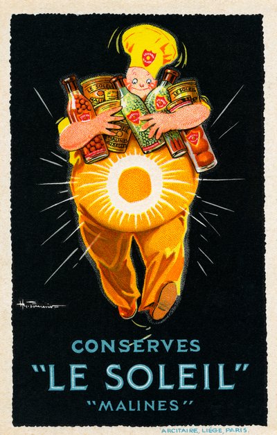 Le Soleil Malines Conserves - mainos tekijältä Unbekannter Künstler
