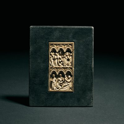 Diptyykin vasen siipi, jossa on Ascension ja Adoration of Magi tekijältä Unbekannt