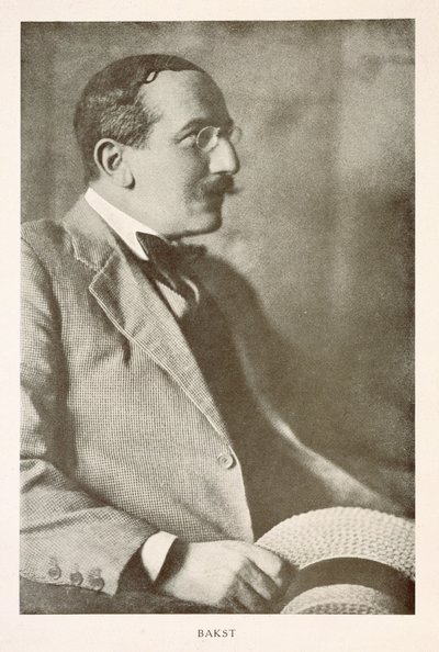 Leon Bakst (1866-1924), venäläinen taidemaalari, muotokuva (m/w valokuva) tekijältä Unbekannt