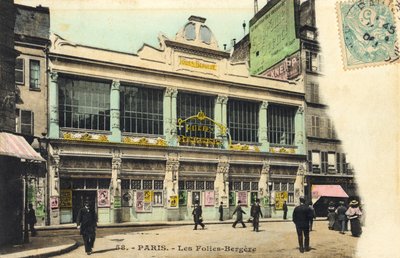 Les Folies-Bergere ulkotilat, Pariisi Kuuluisa pariisilainen yökerho, Pariisi tekijältä Unbekannter Künstler