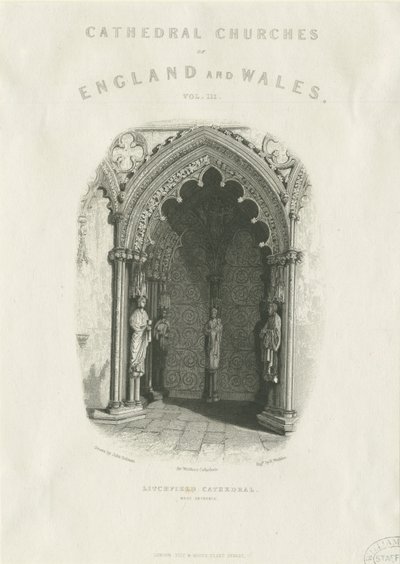 Lichfield Cathedral - West Doorway: teräskaiverrus tekijältä Unbekannt