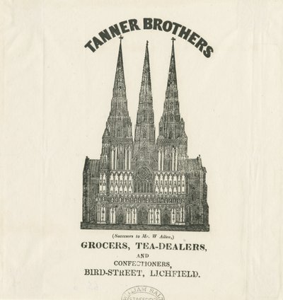 Lichfield Cathedral - West Front: print, ja [?1800-luku] tekijältä Unbekannt