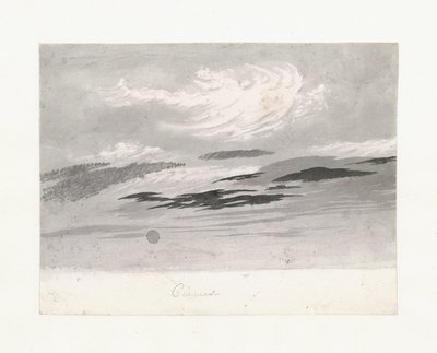 Vaalea cirro-cumulus cirrus-pilvien alla. tekijältä Unbekannter Künstler