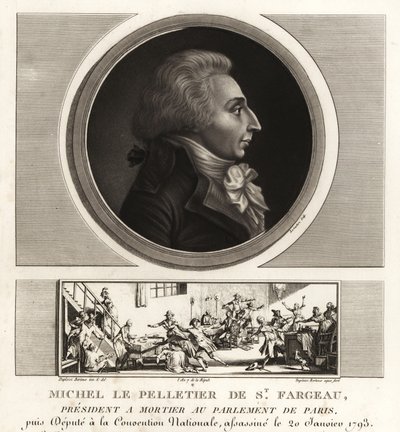 Louis-Michel le Peletier, Saint-Fargeaun markiisi (1760-1793), ranskalainen poliitikko ja Ranskan vallankumouksen marttyyri tekijältä Unbekannt