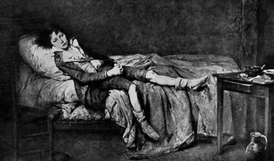 Ludvig XVII (1785-1795) pidentää selliään temppelivankilassa, jonne hän oli lukittuna 13. elokuuta lähtien. tekijältä Unbekannter Künstler