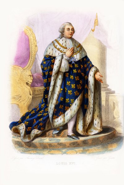 Ludvig XVI Ranskan kuningas (kaiverrus) tekijältä Bartolome Esteban and studio Murillo