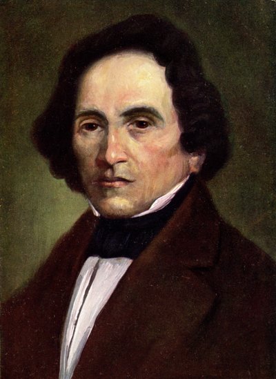 Musiikkia. Saksalainen säveltäjä Giacomo Meyerbeer. Kuvitus, Itävalta, n.1900 (postikortti). tekijältä Unbekannter Künstler