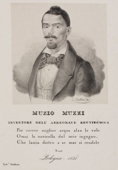 Muzio Muzzi, italialainen ilmapalloilija tekijältä Unbekannt