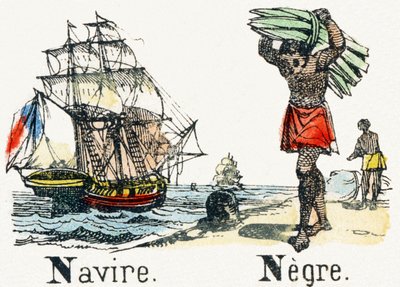 N - Navire Negre - Child Entertainment Alphabet n.1890 (litografia) tekijältä Unbekannt