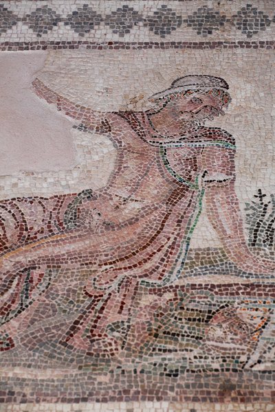 Narkissos katselee heijastustaan vesialtaassa - Pafoksen mosaiikit, Dionysoksen talo - 2. vuosisadan loppu jKr - Kypros - Narkissoksen mietiskely altaan yläpuolella - Pafoksen mosaiikit, Dionysoksen talo - II sciecle ap JC - UNESCO Sivusto, Kypros tekijältä William M. Timlin