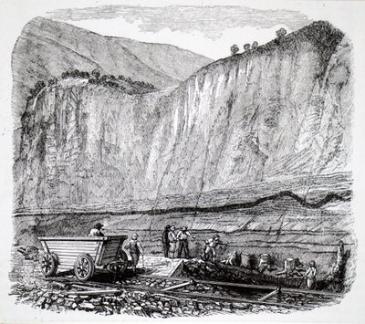 Navvies työskentelee Liverpool-Manchester Railwaylla. tekijältä Unbekannt