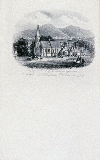 Newland Church and Almshouses, Worcestershire (kaiverrus) tekijältä Unbekannt