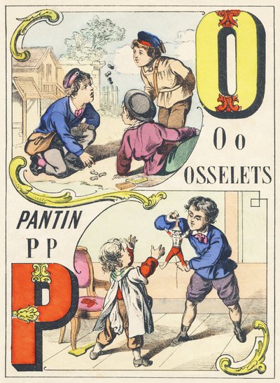 O P: ossicles, puppet - Games Alphabet, n. 1890 (kuva) tekijältä Unbekannt