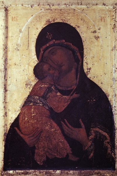 Andrei Rubljovin Neitsyt Marian ikoni tekijältä Unbekannter Künstler