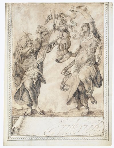 Sivu Philipp Hainhoferin Amicorum-albumilta, 1596-1633 tekijältä Unbekannt