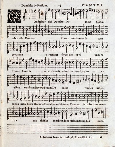 Sivu Pendereckin (n. 1970-1973) kappaleen Song of Solomon partituurista tekijältä Unbekannter Künstler