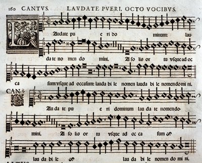 Thomas Luis de Victorian Laudate Pueri Psalmin musiikillinen partituuri sivu 8 äänellä tekijältä Unbekannter Künstler