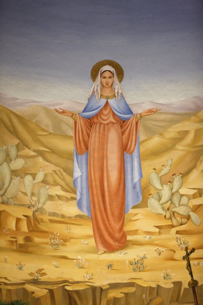 Maalaus Visitation-kirkossa Ein Keremissä: Neitsyt Maria pyhässä maassa, Ein Kerem, Israel tekijältä Unbekannt