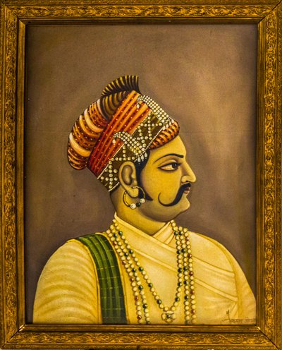 Maharajan maalauksia kaupungin palatsissa, Jaisalmer, eksoottinen kaupunki Tharin autiomaassa, Jaisalmer, Rajasthan, Intia, Aasia (kuva) tekijältä Unbekannter Künstler