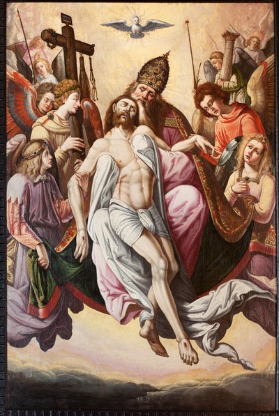Seurakuntakirkko (Seurakunnan kerk Sint-Dionysius van Lede). Sisustus. Kuoro. Maalaus. Oletus. tekijältä Unbekannter Künstler